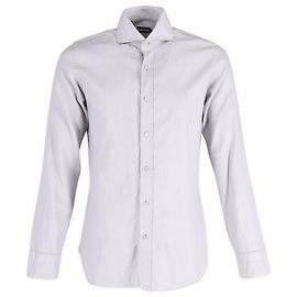 Camicia a maniche lunghe Tom Ford in cotone grigio Grigio