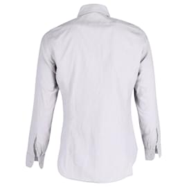 Tom Ford-Tom Ford Long Sleeve Shirt in Grey Cotton-Grey