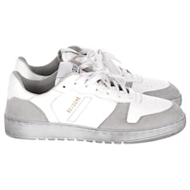 Re/Done-Re/Done 80s Low-Top Basketball Sneakers in White Leather-White