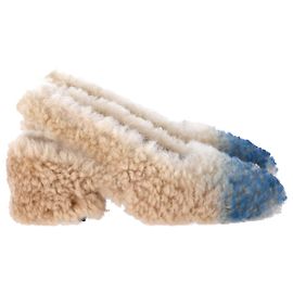 Escarpins Slingback Marni en Shearling Multicolore Multicolore