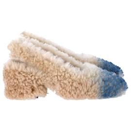 Marni-Sapatos Marni Slingback em Shearling multicolorido-Multicor
