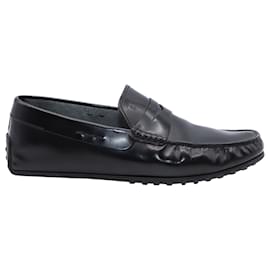 Tod's-Tod's Penny Loafers in Black Leather-Black