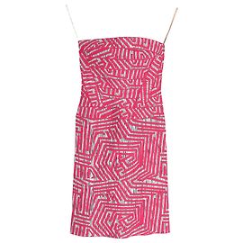 Herve Leger Bandage imprimé Mini robe en rayonne rose Autre