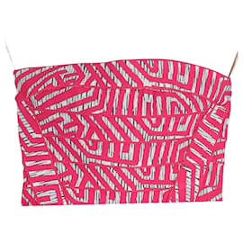 Herve Leger-Minivestido estampado com bandagem Herve Leger em rayon rosa-Outro