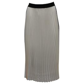 Maje-Maje Jimmi Pleated Maxi Skirt in Ecru Polyester-White,Cream