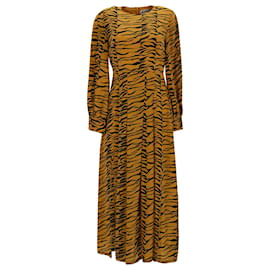 Autre Marque Rixo Emma Midi Dress in Animal Print Polyester Other Python print
