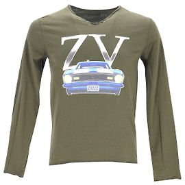 Pullover mit Auto-Print von Zadig & Voltaire aus olivgrüner Baumwolle Grün Olivgrün