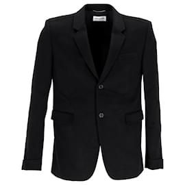 Saint Laurent-Saint Laurent Single Breasted Tailored Blazer in Black Cashmere-Black