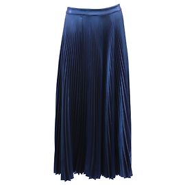 A.L.C BEIM.l.C. Plissierter Maxirock aus marineblauem Polyester Blau Marineblau