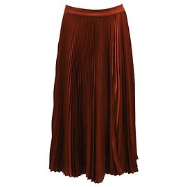 a.l.C. Pleated Maxi Skirt in Rust Polyester Other Orange