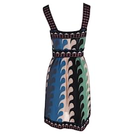 Missoni-Missoni Square Neck Printed Dress in Multicolor Wool-Other,Python print