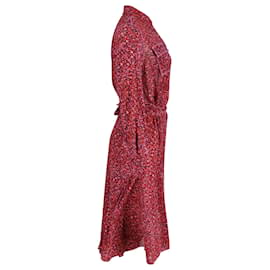 Diane Von Furstenberg-Diane Von Furstenberg Robe chemise mi-longue en polyester à imprimé floral-Autre