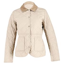 Barbour-Barbour Deveron Quilted Jacket in Beige Polyester-Beige