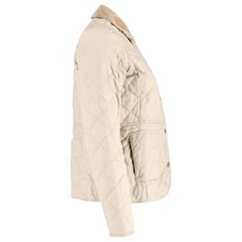Barbour-Barbour Deveron Quilted Jacket in Beige Polyester-Beige