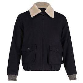 Apc alla.P.C. Bomber Shearling in Lana Nera Nero