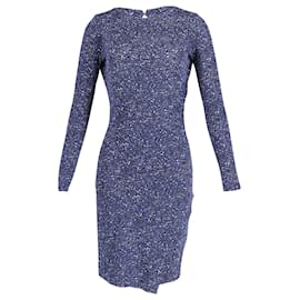 Michael Kors-Michael Kors Sparkly Sheath Dress in Blue Viscose-Blue