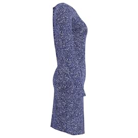 Michael Kors-Michael Kors Sparkly Sheath Dress in Blue Viscose-Blue