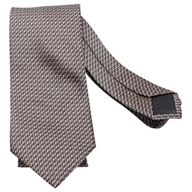 Lanvin-Cravate à Motif Lanvin en Soie Beige-Autre