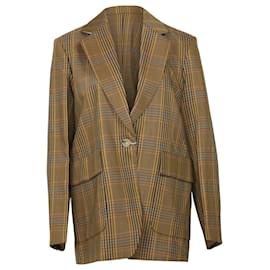 Sandro-Sandro Paris Oversized Tailored Blazer in Brown Viscose-Brown