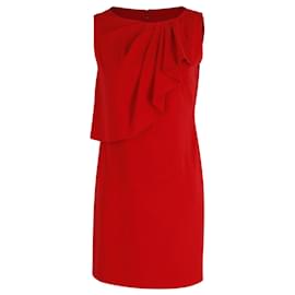 Moschino Cheap And Chic-Moschino Cheap And Chic Ruffle Dress in Red Polyethylene-Red
