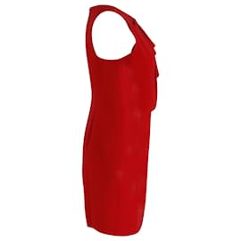 Moschino Cheap And Chic-Moschino vestido barato e chique com babados em polietileno vermelho-Vermelho