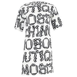 Moschino Boutique Robe T-shirt à logo en polyester imprimé blanc Autre