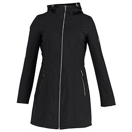 Michael Kors Hooded Zip Up Jacket in Black Polyester Black