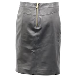 Marc Jacobs-Marc Jacobs Pencil Skirt in Black Leather-Black
