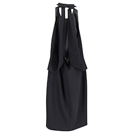 Moschino-Moschino Cheap and Chic Peplo Silhouette Halter Dress in triacetato nero-Nero