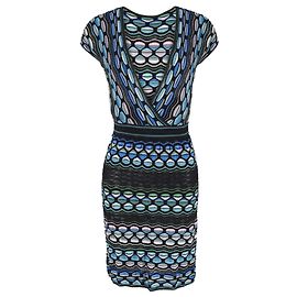 Minivestido Missoni com decote em V profundo em algodão multicolorido Outro Impressão em python