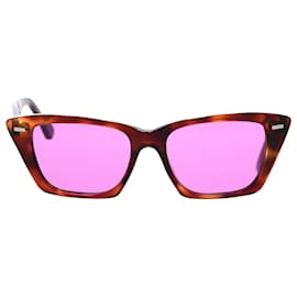 Acne-Acne Studios Ingrid Cat Eye Sunglasses in Brown Print Acetate-Other