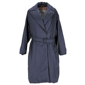 Max Mara „The Cube“-Gürtelmantel aus blauem Polyester Blau