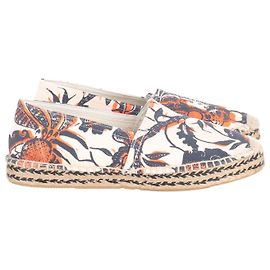 Isabel Marant Etoile Canaee Espadrilles Imprimé Floral en Toile Ecru Blanc Écru