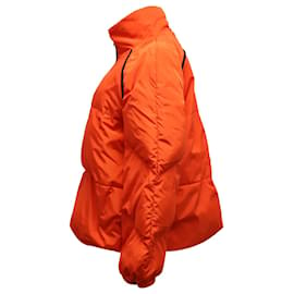 Ganni-Ganni Fountain Manteau matelassé à bordures contrastées en polyester orange-Orange