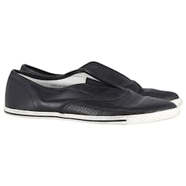 Marc Jacobs-Marc by Marc Jacobs Slip On Sneakers in Black Leather-Black
