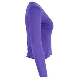 Ralph Lauren-Maglia a maniche lunghe Ralph Lauren in seta viola-Porpora