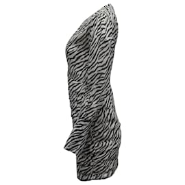 Maje-Maje Ribane Zebra-Print Mini Dress in Animal Print Viscose-Other,Python print