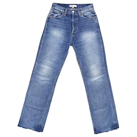 Re/Done-RE/Done Straight Leg Jeans in Blue Cotton Denim-Other