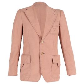 Blazer de abotoamento único Gucci em algodão pêssego Rosa Pescaria