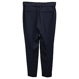 Brunello Cucinelli-Brunello Cucinelli Elastic Waist Trousers in Navy Blue Acetate-Navy blue