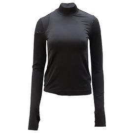 Top dolcevita elasticizzato cut-out di Helmut Lang in nylon nero Nero