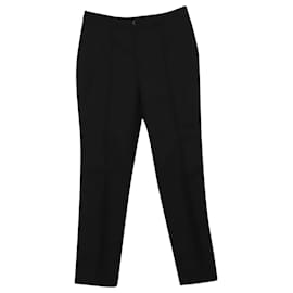 Alexander Mcqueen-Alexander McQueen MCQ Slim Fit Trousers in Black Wool-Black