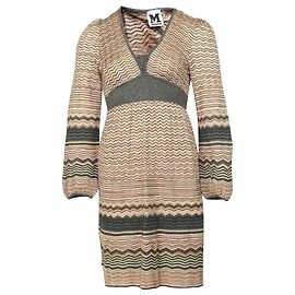 Vestido de malha Missoni Chevron em viscose multicolorida Outro Impressão em python
