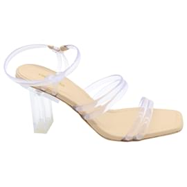 Cult Gaia-Cult Gaia Kayla Sandales à Talons Chunky en PVC Blanc-Blanc