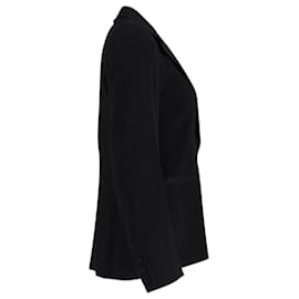 Diane Von Furstenberg-Diane Von Furstenberg Open Back Blazer in Black Acetate-Black