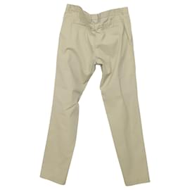 Fendi-Pantalones tapered Fendi de algodón beige-Beige