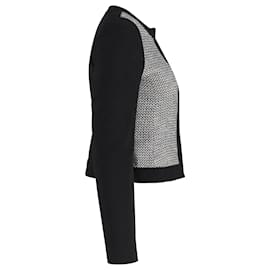 Hugo Boss-Boss Front-Zip Paneled Cropped Jacket in Black Cotton-Black