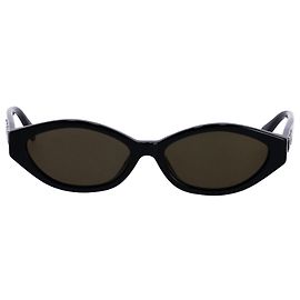 Zadig & Voltaire Oval Sunglasses in Black Acetate Black