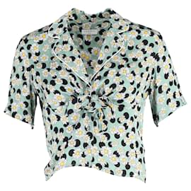 Sandro-Camisa de pijama estampada Sandro Paris em viscose com estampa floral-Outro