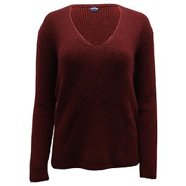 Tom Ford Strickpullover aus kastanienbraunem Kaschmir Braun Rot